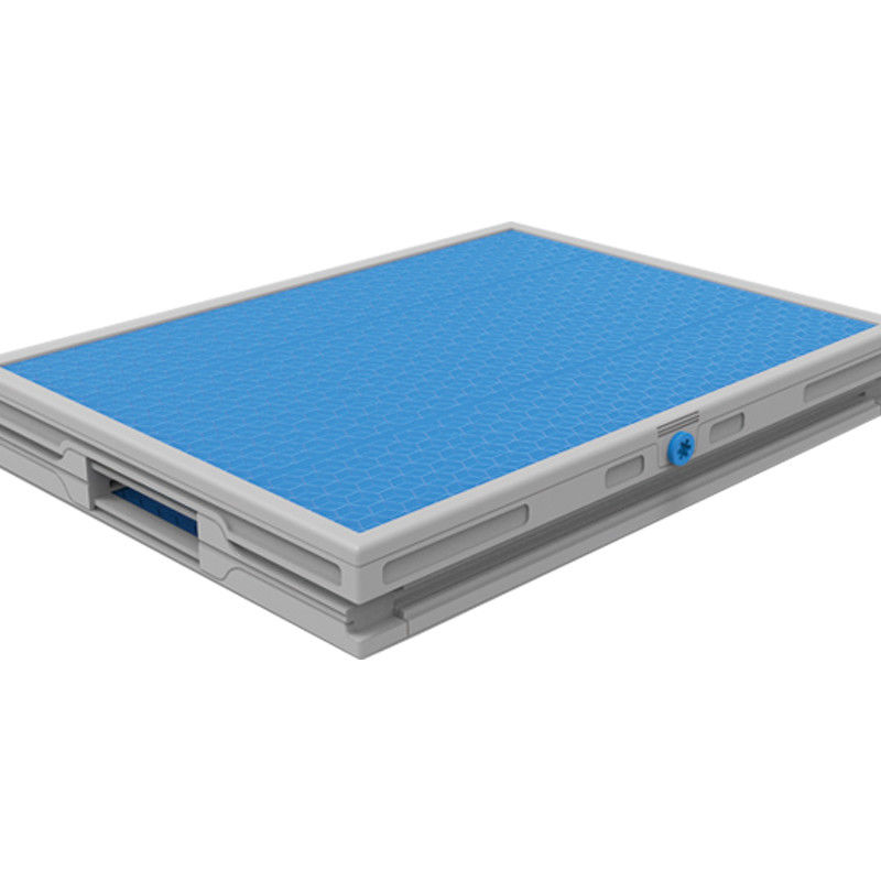 Blauwe 300kg-Ladings Plastic Coaming Opvouwbare Plastic de Palletdoos van Dooscoreflute