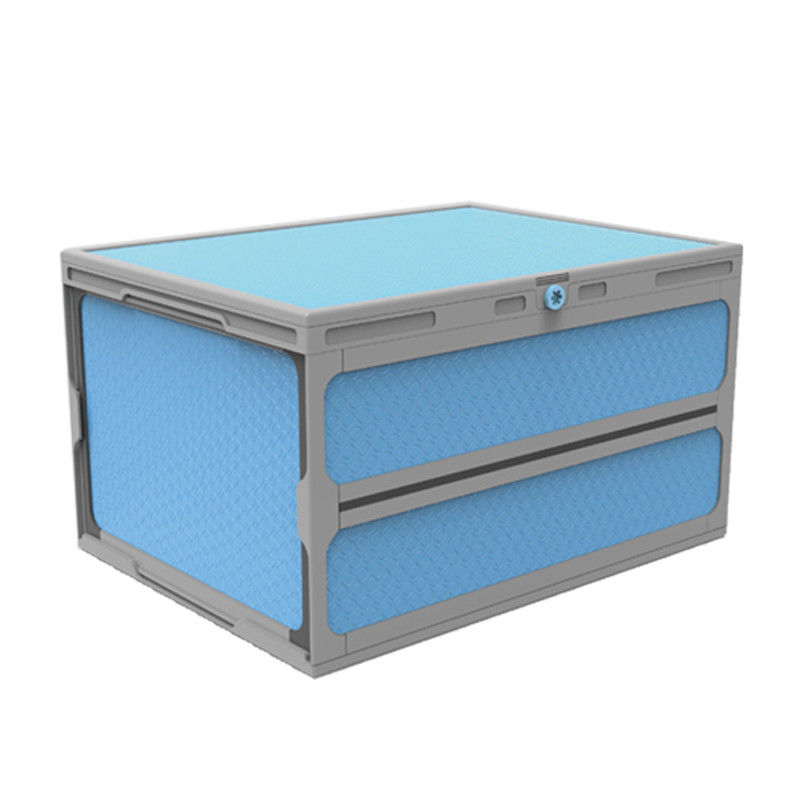 Blauwe 300kg-Ladings Plastic Coaming Opvouwbare Plastic de Palletdoos van Dooscoreflute