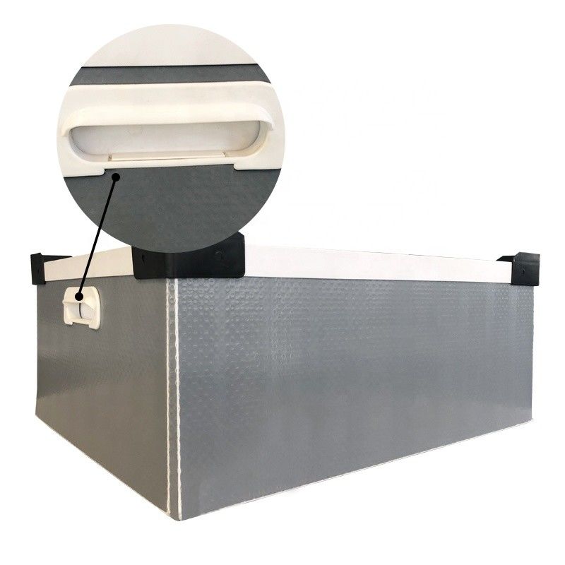 Blauwe 300kg-Ladings Plastic Coaming Opvouwbare Plastic de Palletdoos van Dooscoreflute